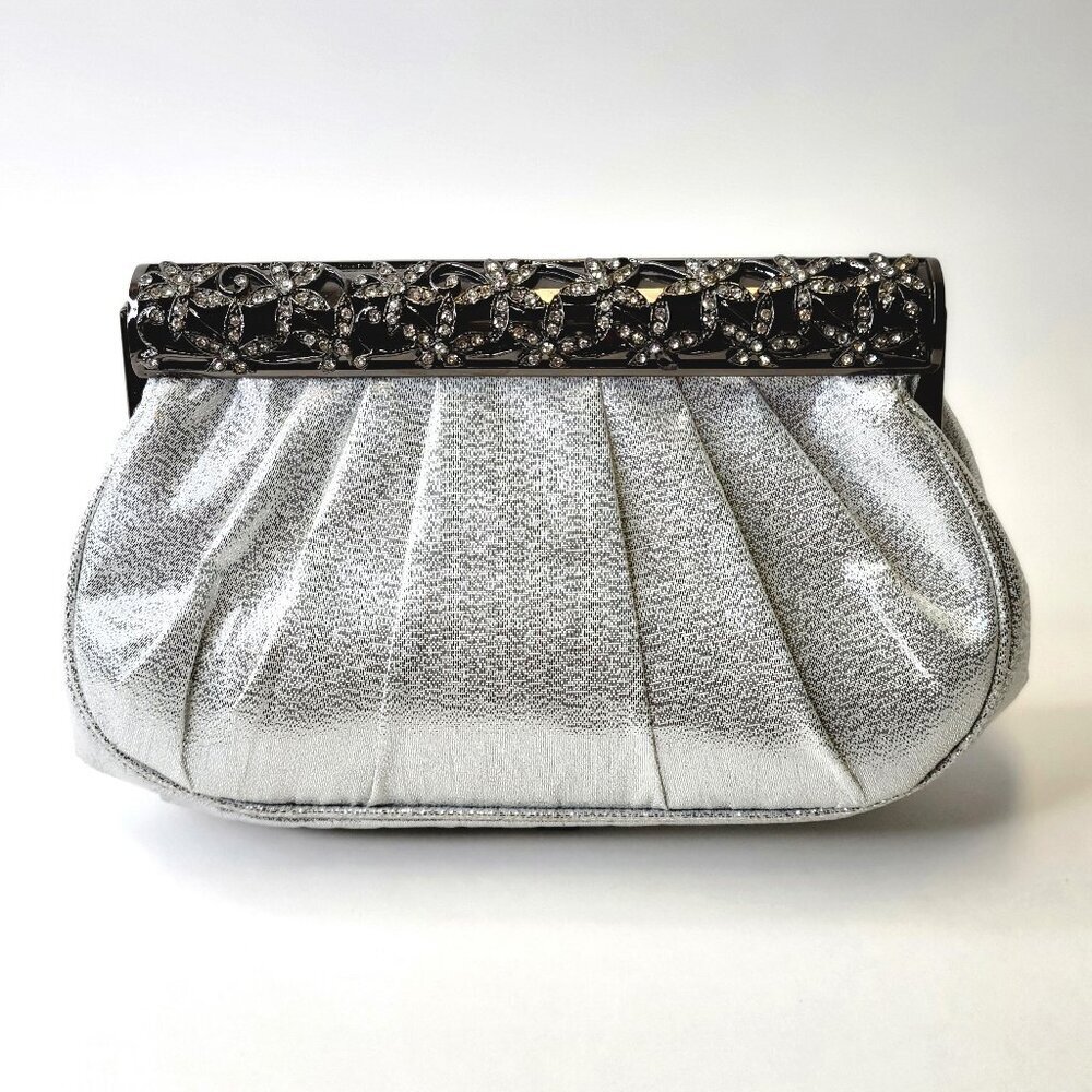 Metallic Silver Clutch Purse